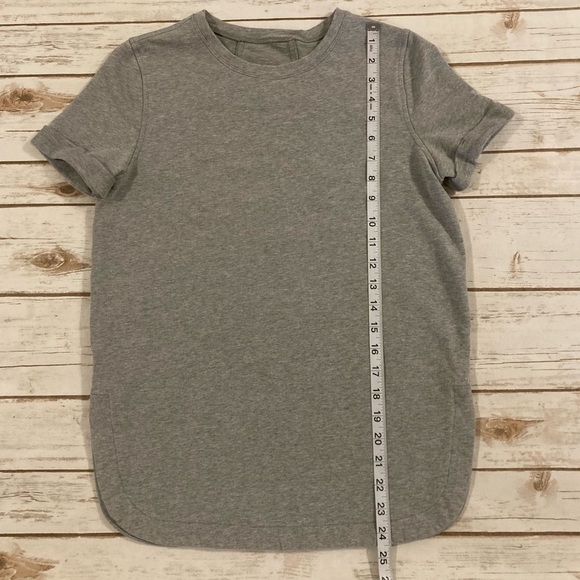 Lululemon All Time Tee Heathered Gray Size 4 - Picture 5 of 13